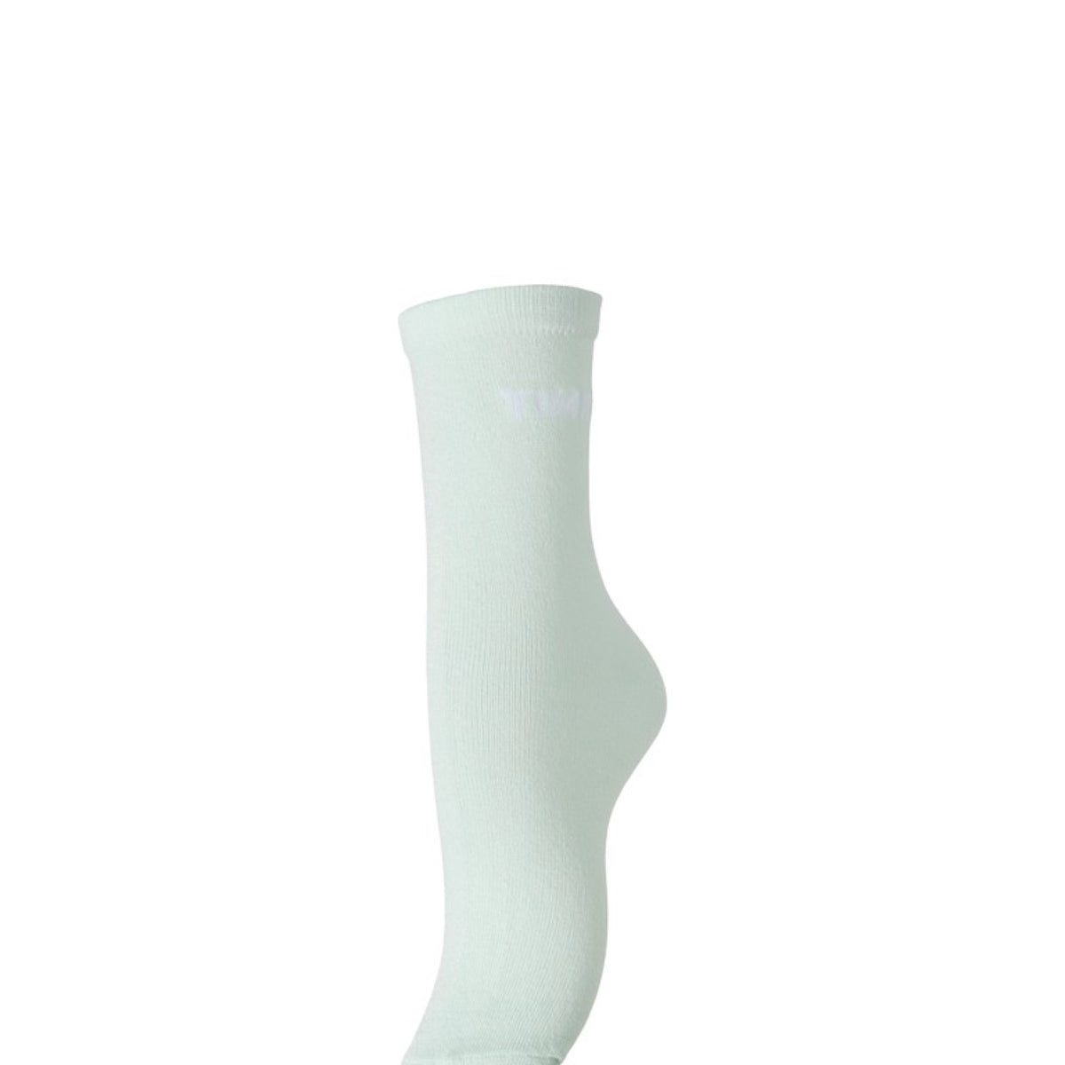 PCSEBBY Chaussettes longues pailletées à slogan — Pieces — Pastel Lilac TIMIDE — packshot | Appart 17 Bruxelles