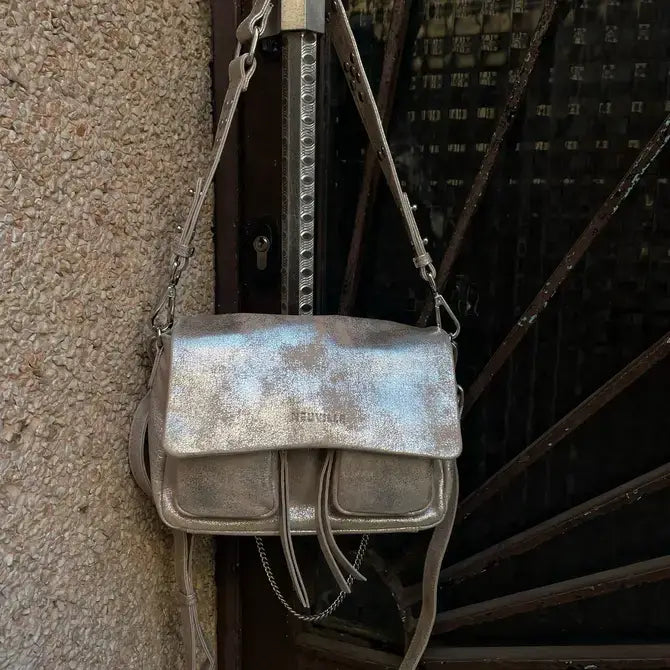 MAXKE - Sac à bandoulière et à bandoulière en cuir doré sable — Neuville — Cardigans & Gilets — Appart17 — vue 2