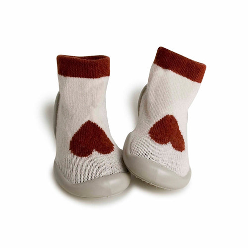 Chaussons-chaussettes Coeur en Chocolat, laine et cachemire — Collégien
