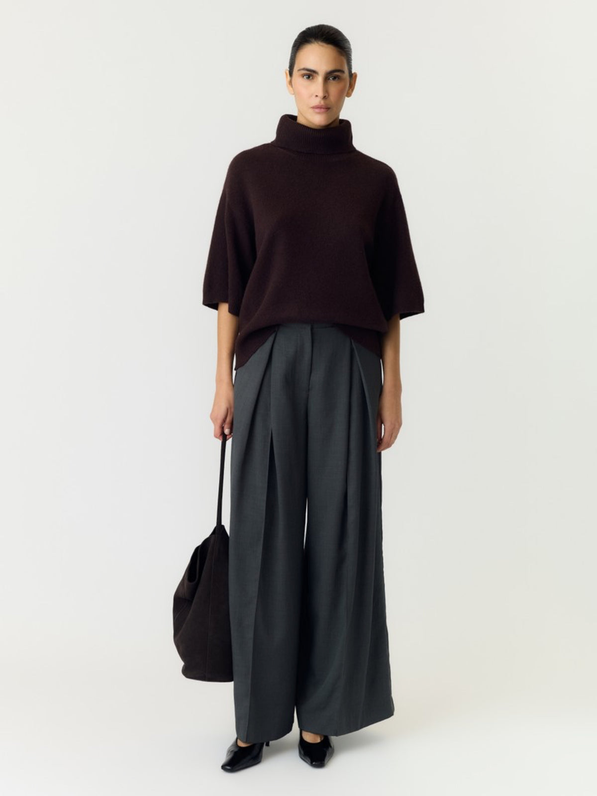 YAS EMILA Pull col roulé en laine — vue 10
