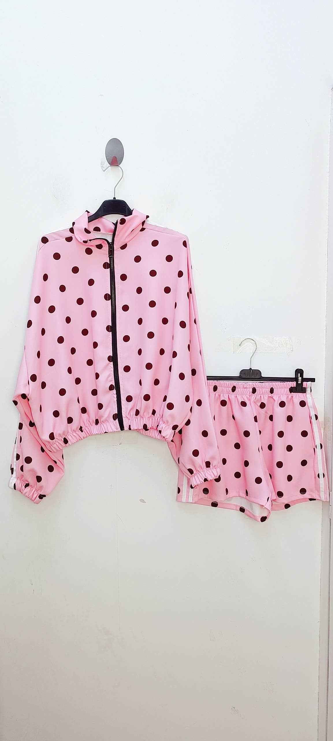 Ensemble veste et short à pois — Rose — BELLAVIE | Appart 17