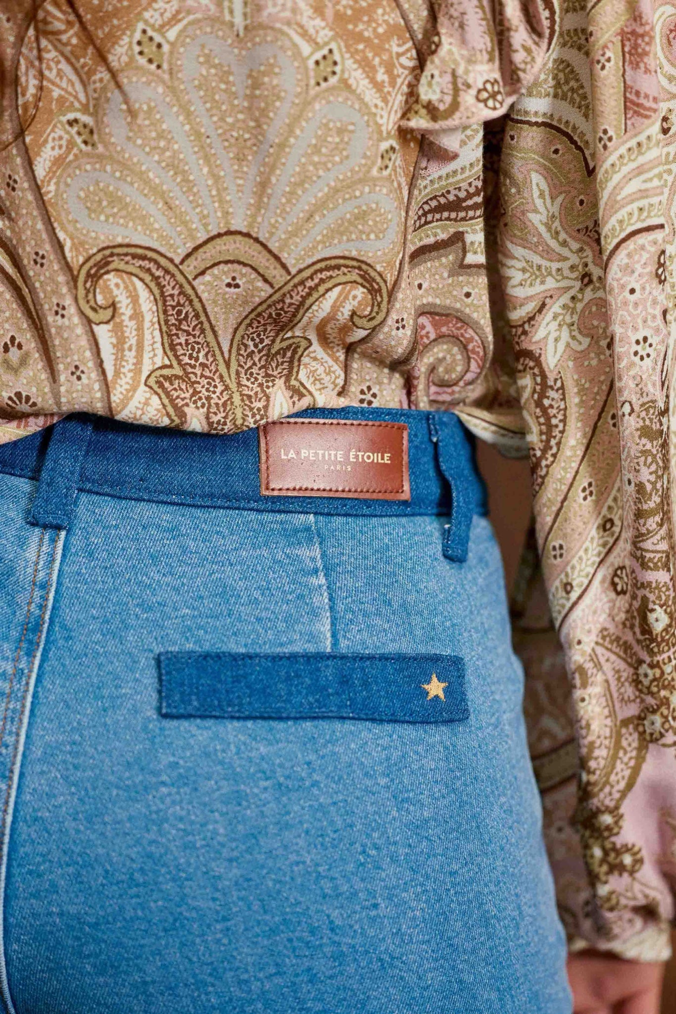 Jean flare Sonnya taille haute — Stone — vue 9
