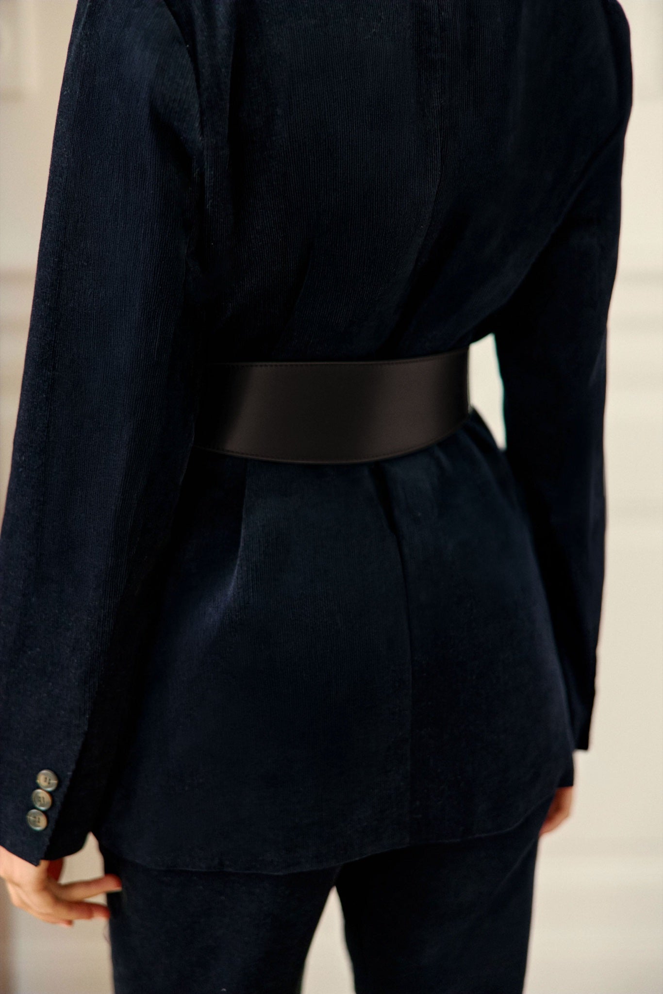 Ceinture Alaia en cuir à boucle dorée — Marron — vue 2