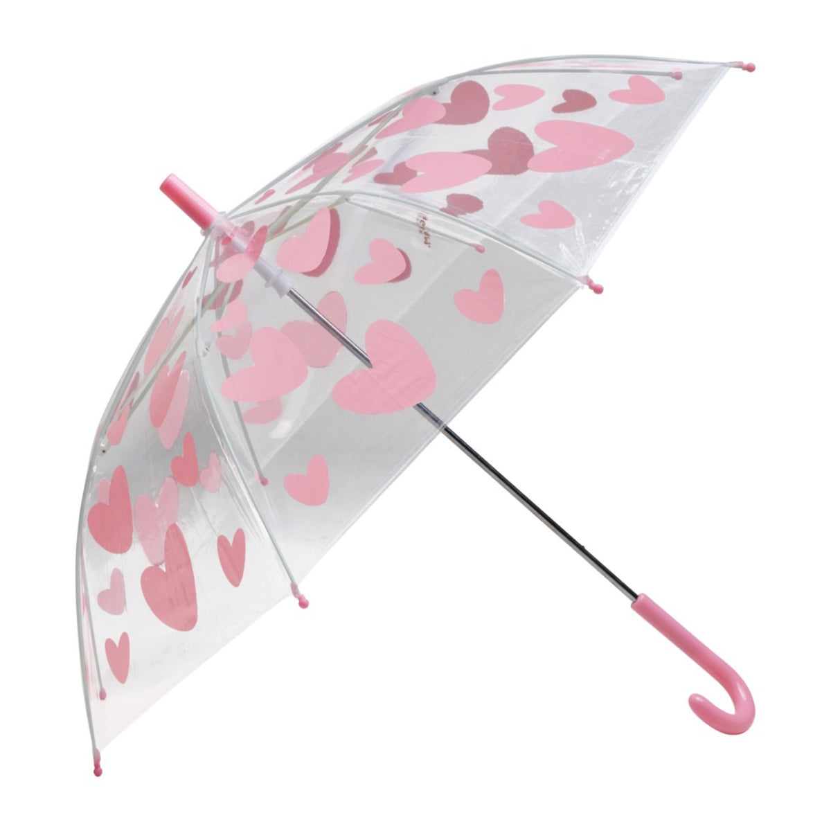 Parapluie enfant à cœurs — Atelier Wagram — Cœurs roses — packshot | Appart 17 Bruxelles