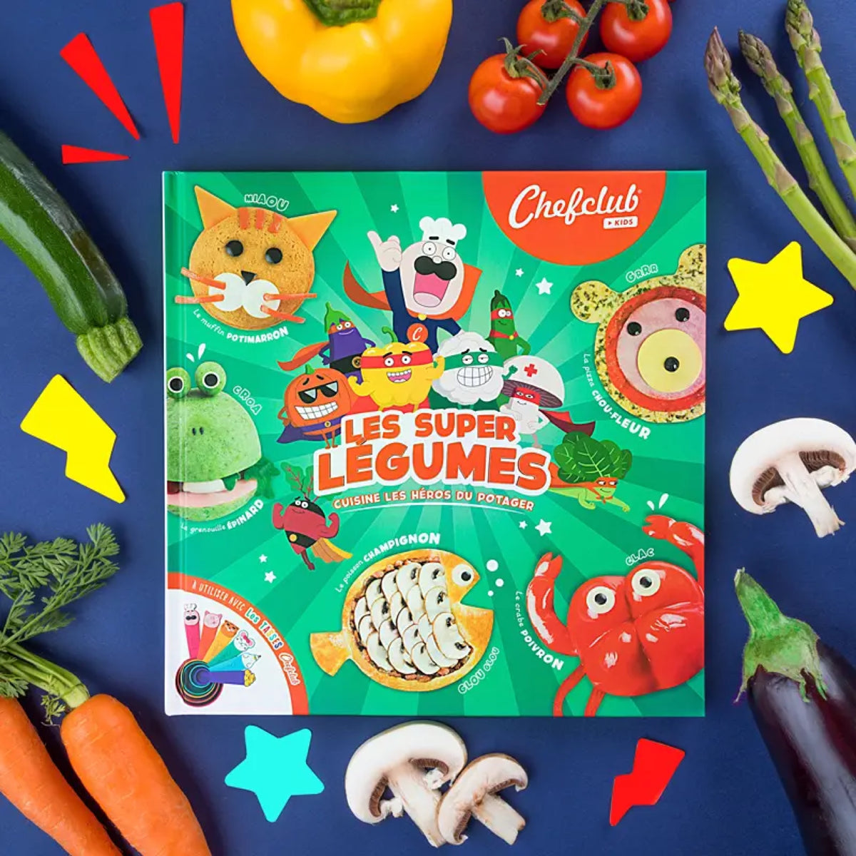 Coffret Les Super Légumes avec couteau enfant — Chefclub Kids — Les Super Légumes — autre vue 3 | Appart 17 Bruxelles