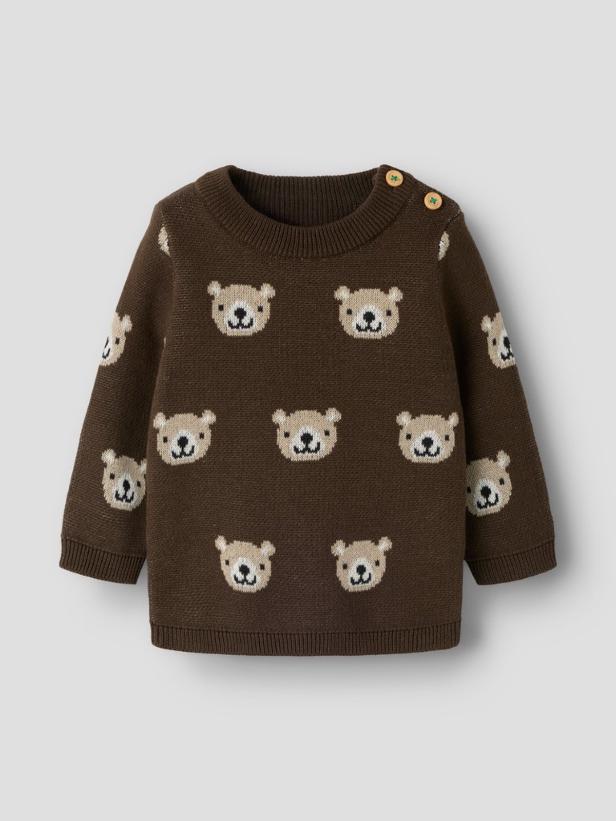 NBMNEIL Pull bébé en maille à oursons — name it — Chocolate Brown — autre vue 4 | Appart 17 Bruxelles