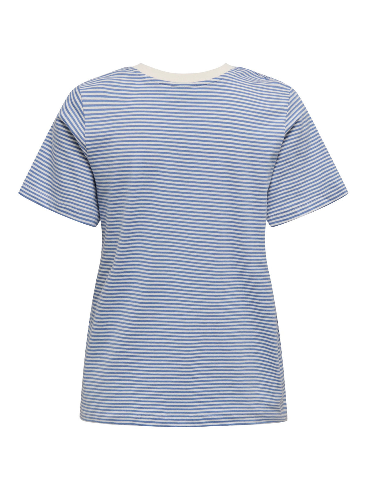 JDYPISA T-shirt col rond en coton bio à imprimé — JDY — Ebb And Flow / Cloud Dancer Stripes — packshot dos | Appart 17 Bruxelles