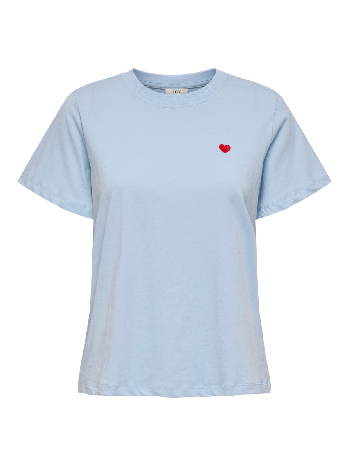 JDYPISA T-shirt col rond en coton bio à imprimé — JDY — Cashmere Blue / Bittersweet Heart — packshot | Appart 17 Bruxelles