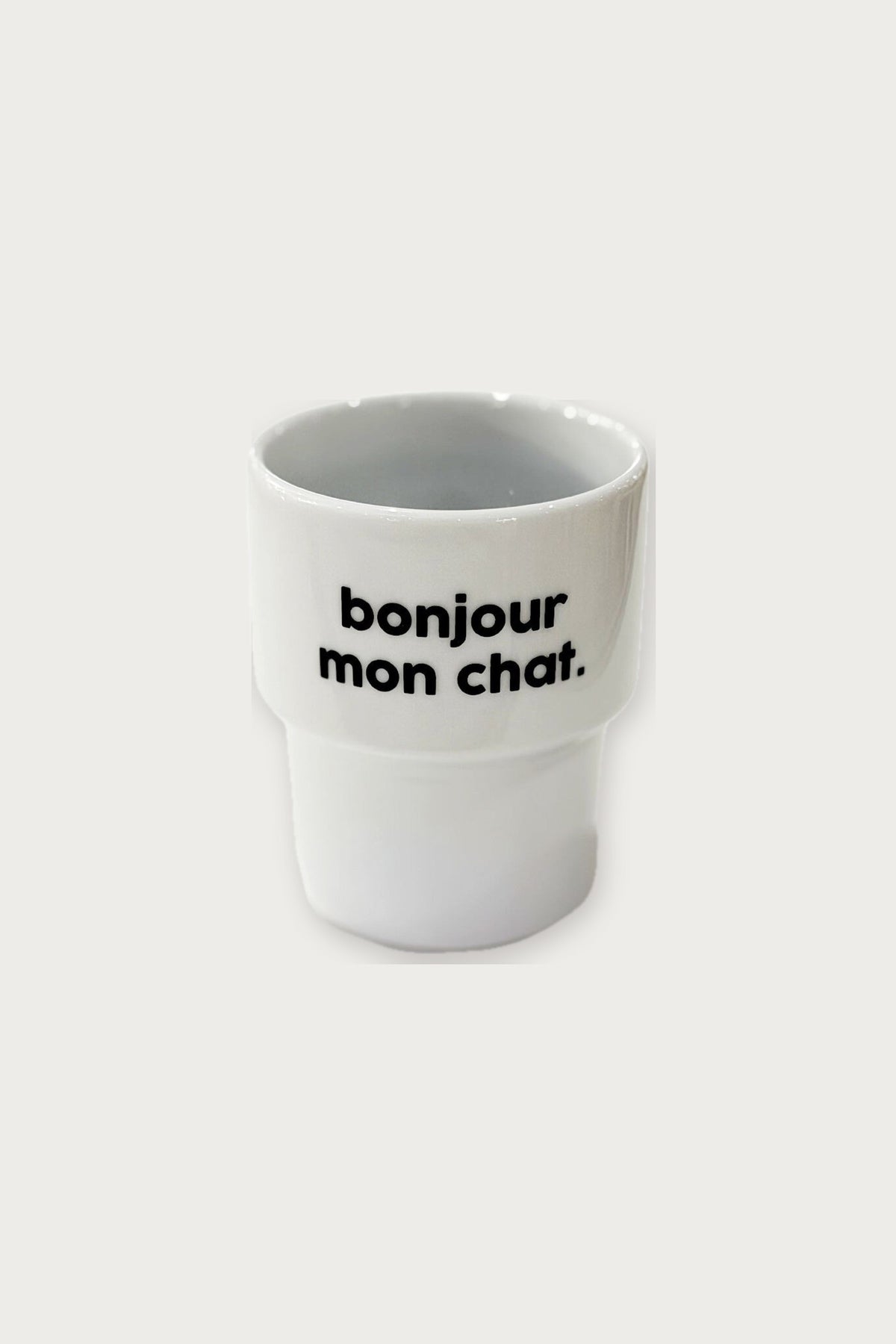 Gobelet « Bonjour mon chat » en porcelaine — Félicie Aussi | Appart 17 Bruxelles