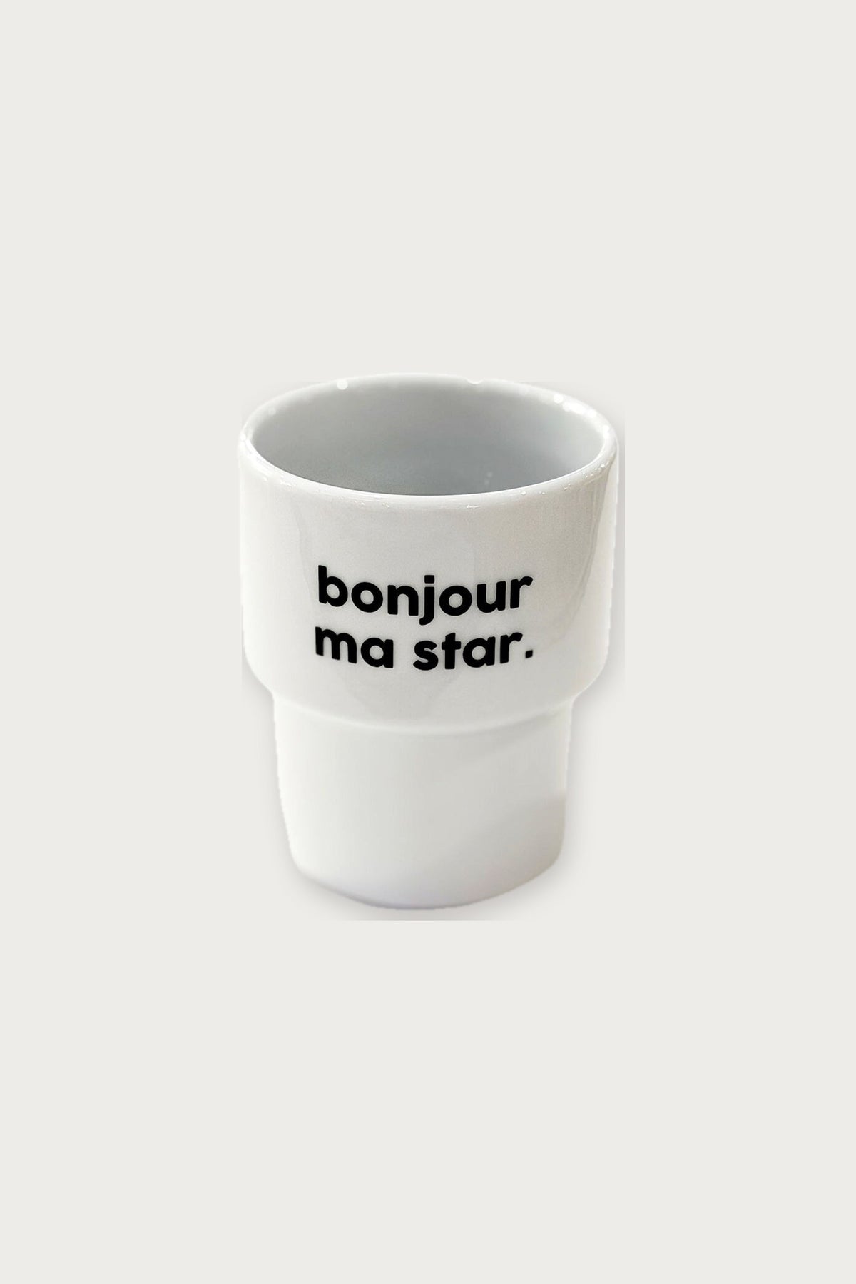 Gobelet « Bonjour ma star » en porcelaine — Félicie Aussi | Appart 17 Bruxelles