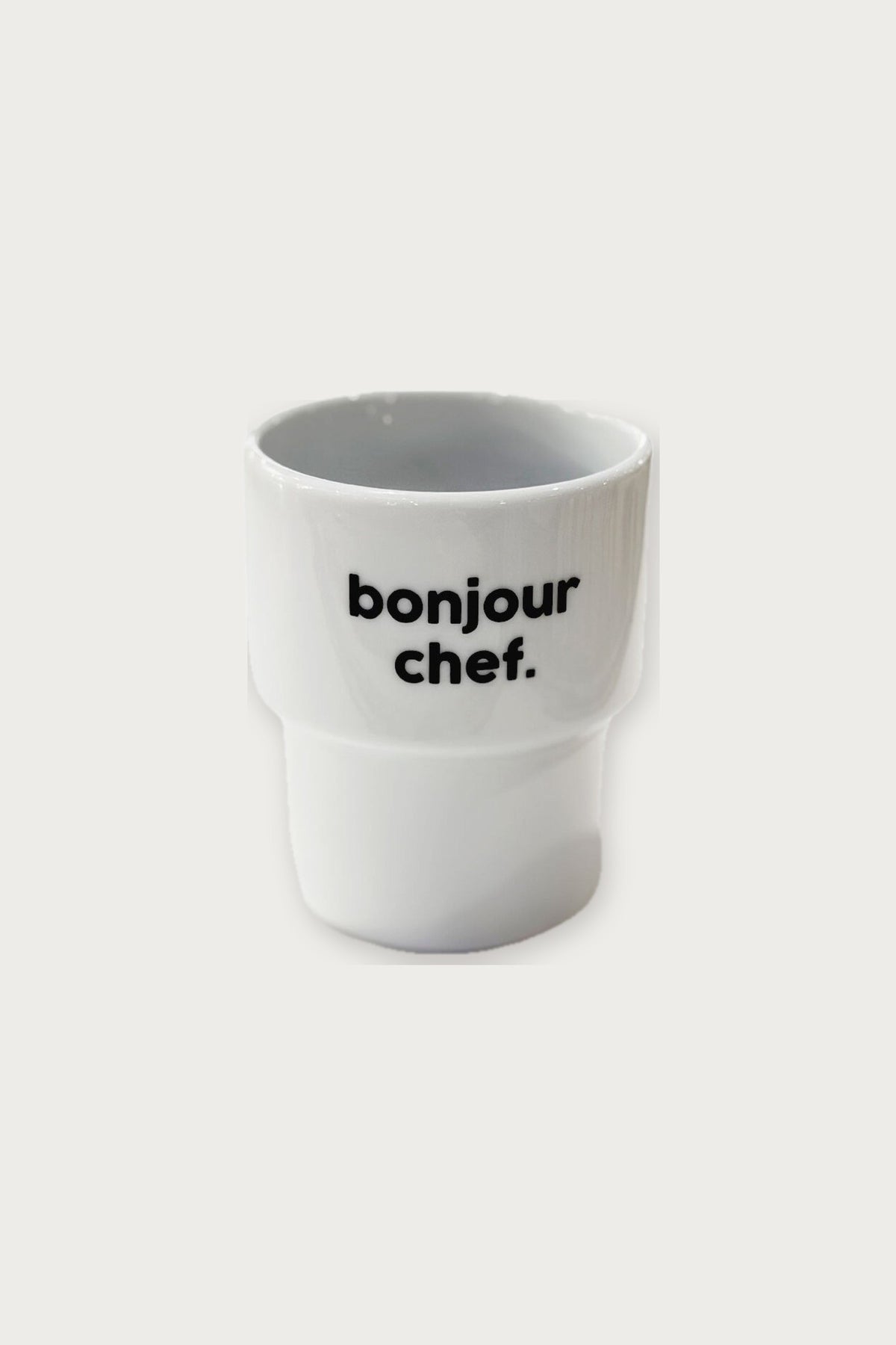 Gobelet « Bonjour chef » en porcelaine — Félicie Aussi | Appart 17 Bruxelles