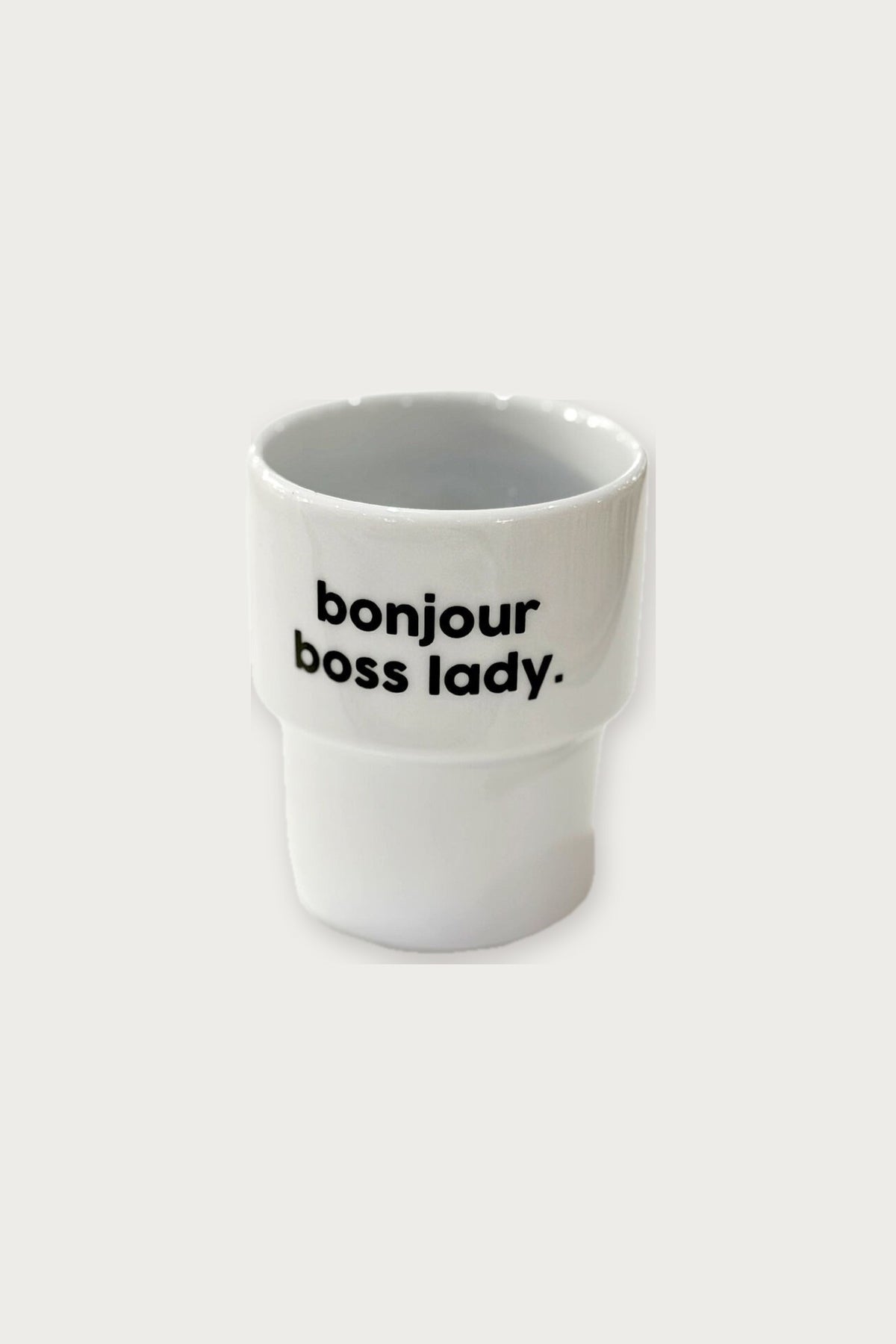 Gobelet « Bonjour Boss lady » en porcelaine — Félicie Aussi | Appart 17 Bruxelles