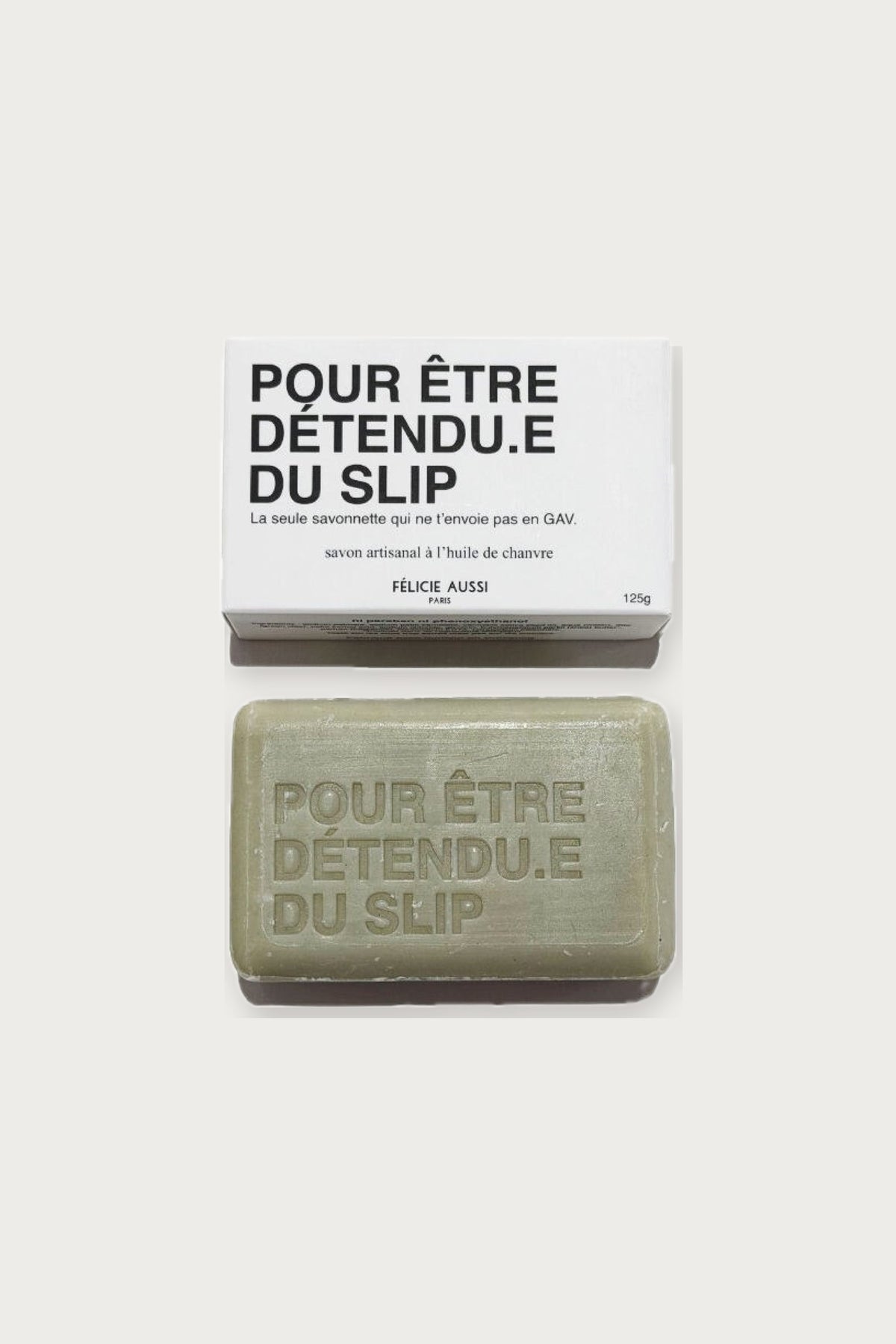 Savon « Détendu·e du slip » à l'huile de chanvre — Félicie Aussi | Appart 17 Bruxelles
