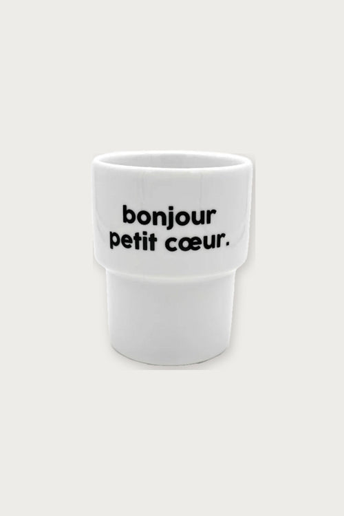 Félicie Aussi Gobelet « Bonjour petit cœur » en porcelaine
