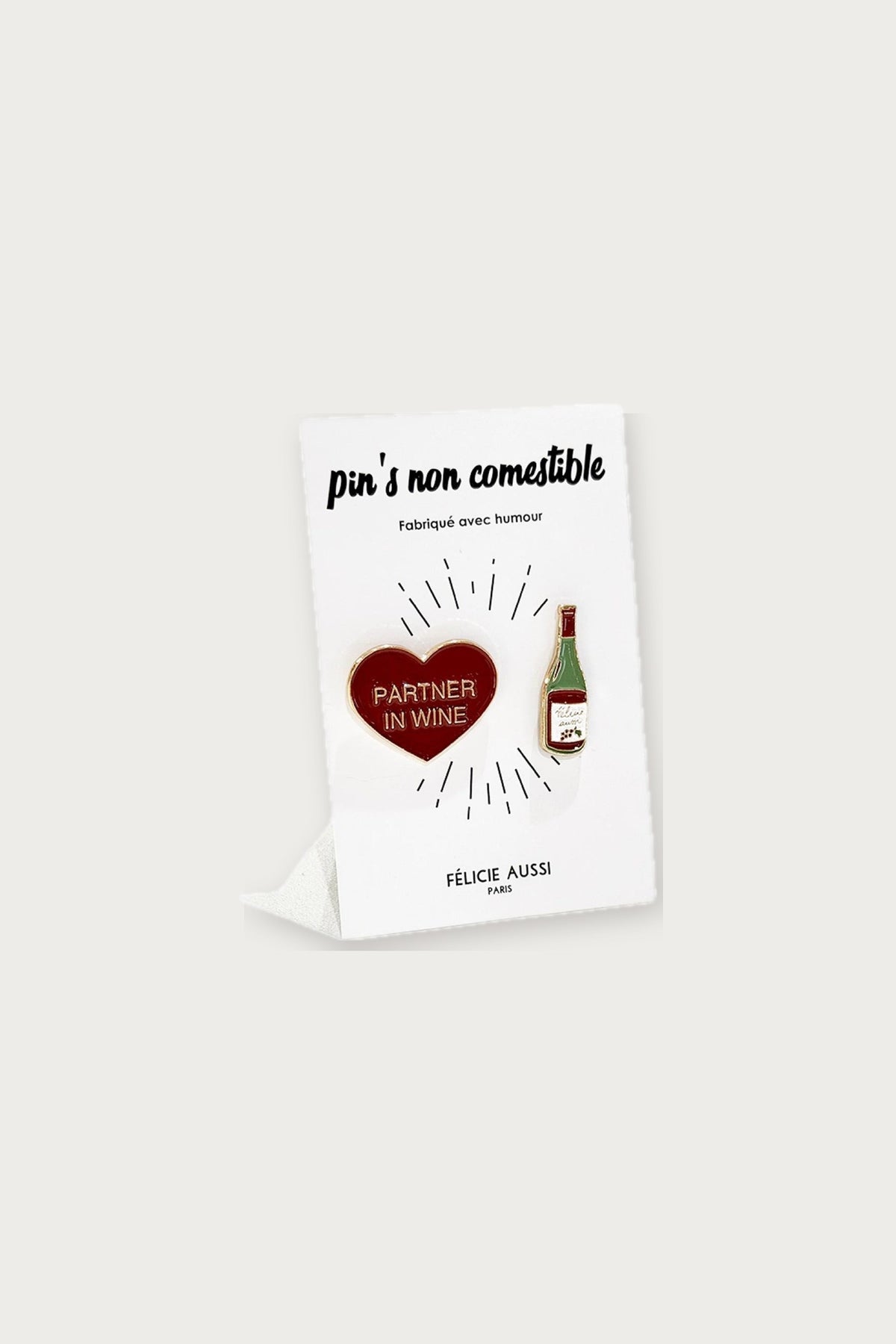 Duo de pin's « Partner in wine » — Félicie Aussi | Appart 17 Bruxelles