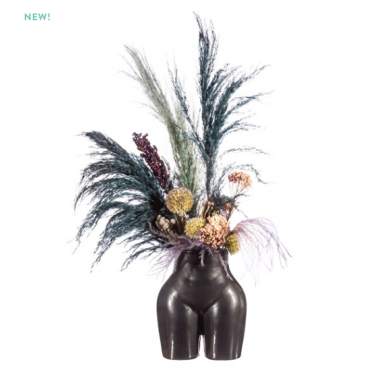 Large black vase