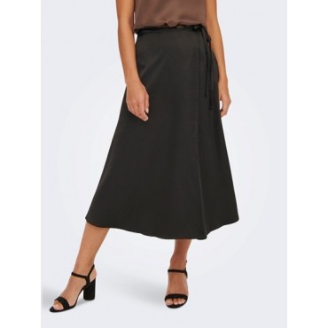 sheela wrap midi skirt black