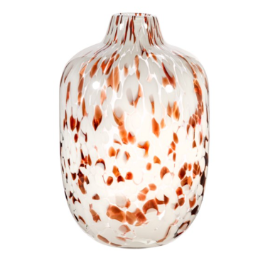 Large brown glass vase