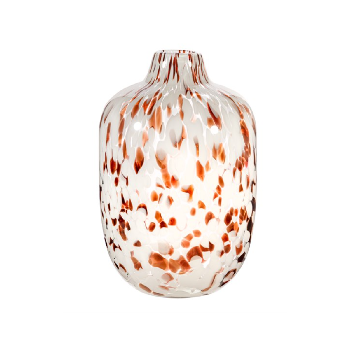Large brown glass vase