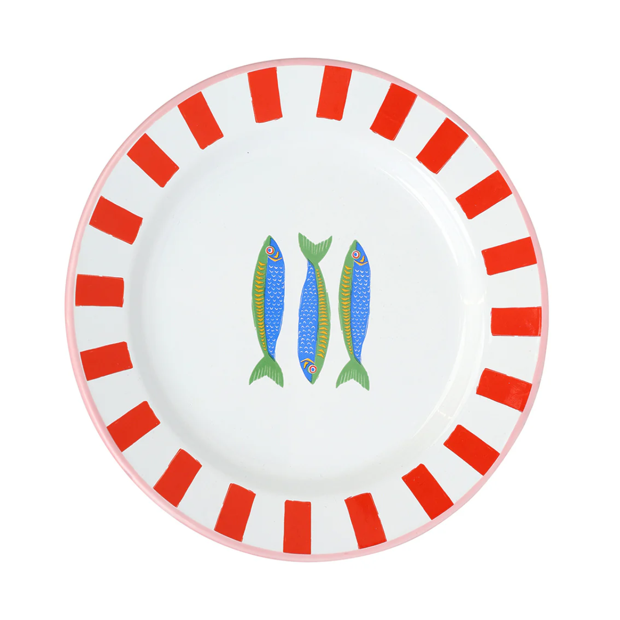 Assiette émaillée poisson - 20 cm