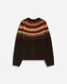Alekio Cardigan jacquard nordique — Grace & Mila — Chocolat — packshot, dos 9 | Appart 17 Bruxelles