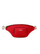 Hindbag Sofia Sac banane XL en coton bio, 2 poches zippées — Hindbag — Rouge carmin — packshot 2 | Appart 17 Bruxelles