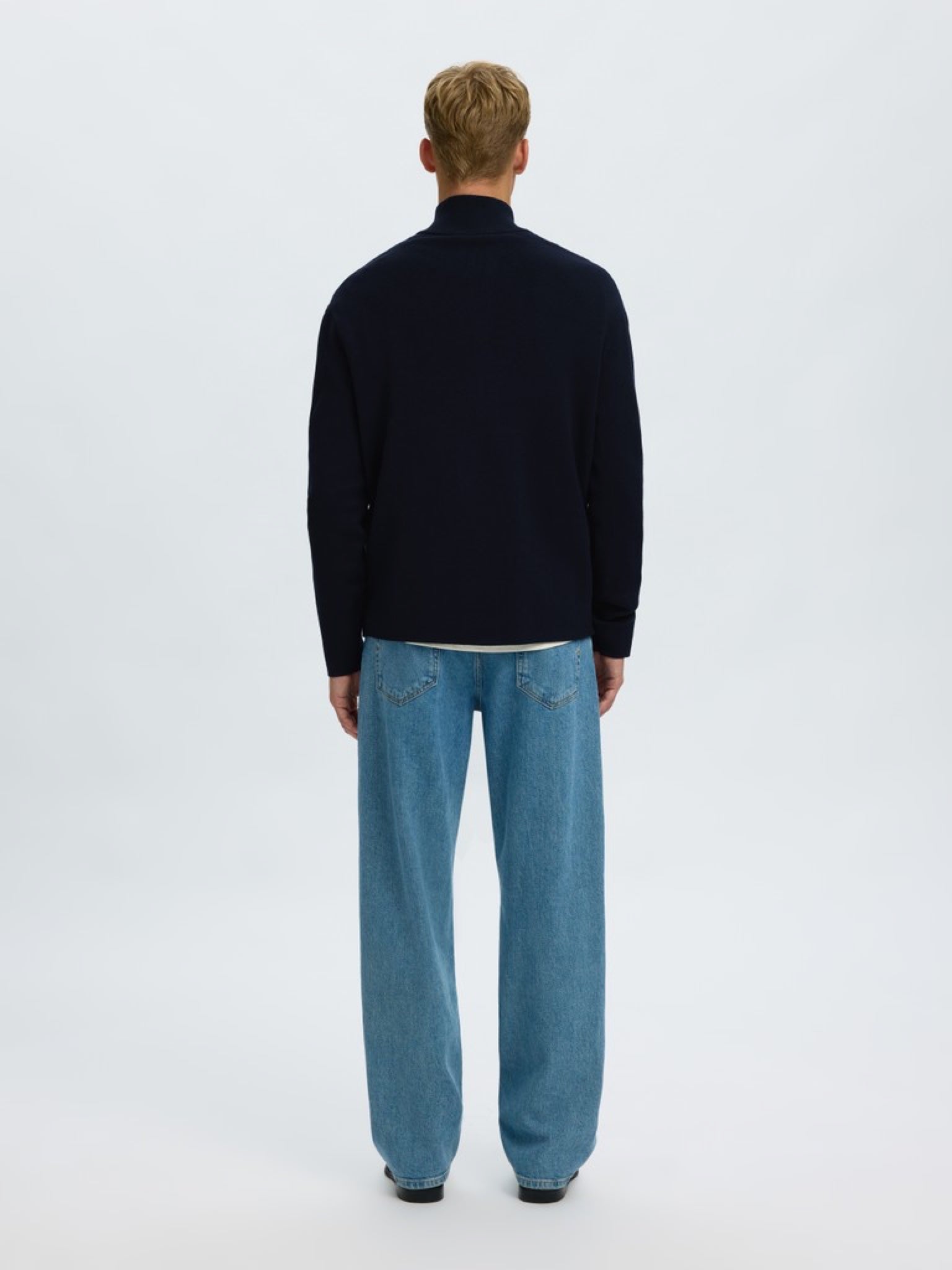 SLMTELLER Pull col montant demi-zip — Sky Captain — vue 4