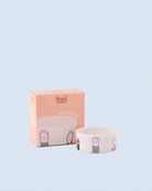 Fluid Market Gamelle pour chat Paws en céramique — Fluid Market — Blanc & marron — packshot, coffret 3 | Appart 17 Bruxelles
