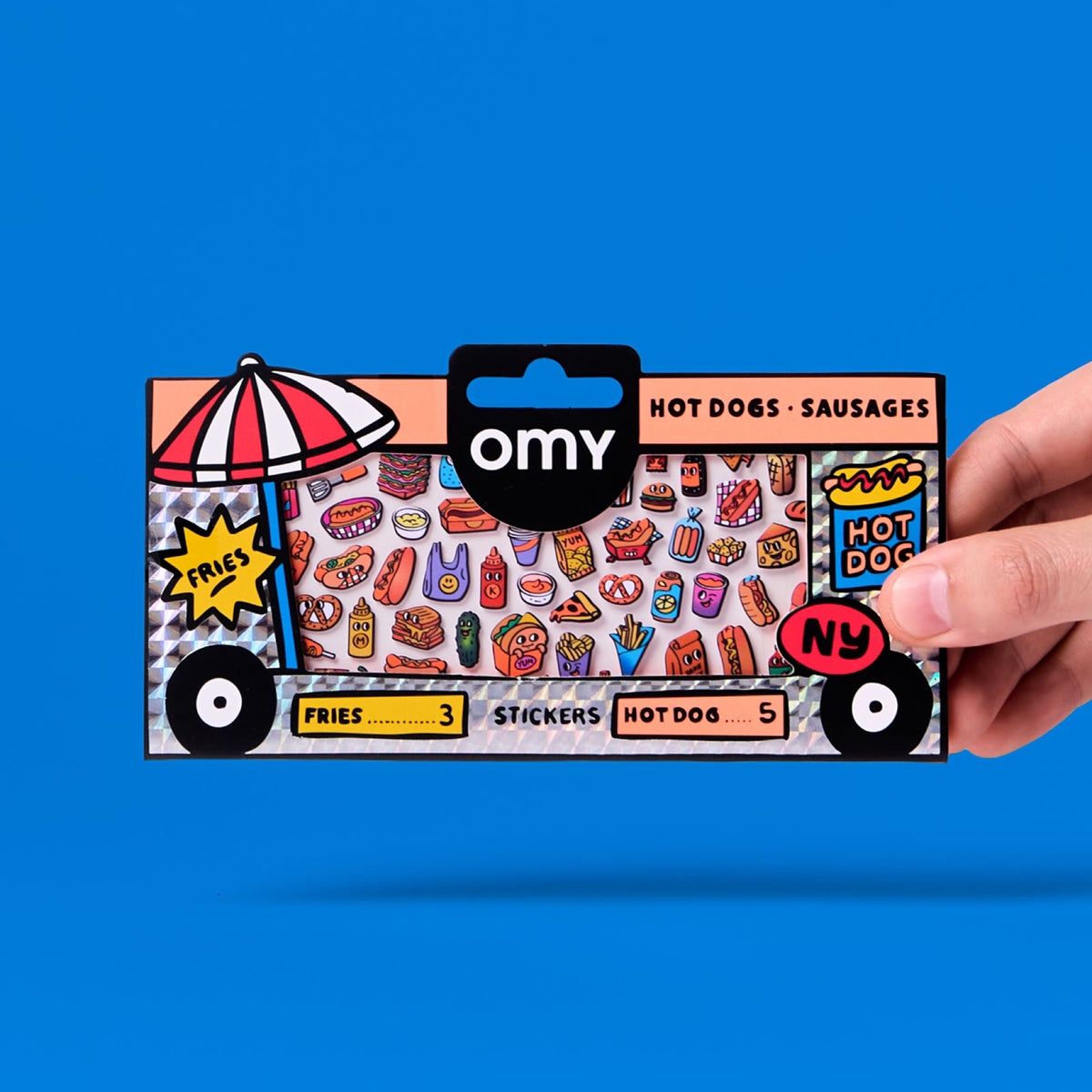 Fabulous Stickers Boutique, environ 100 stickers vinyle — OMY — Hot Dog — packshot | Appart 17 Bruxelles