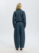 SLWBELLA Chemise en jean manches chauve-souris — Medium Blue Denim — vue 3