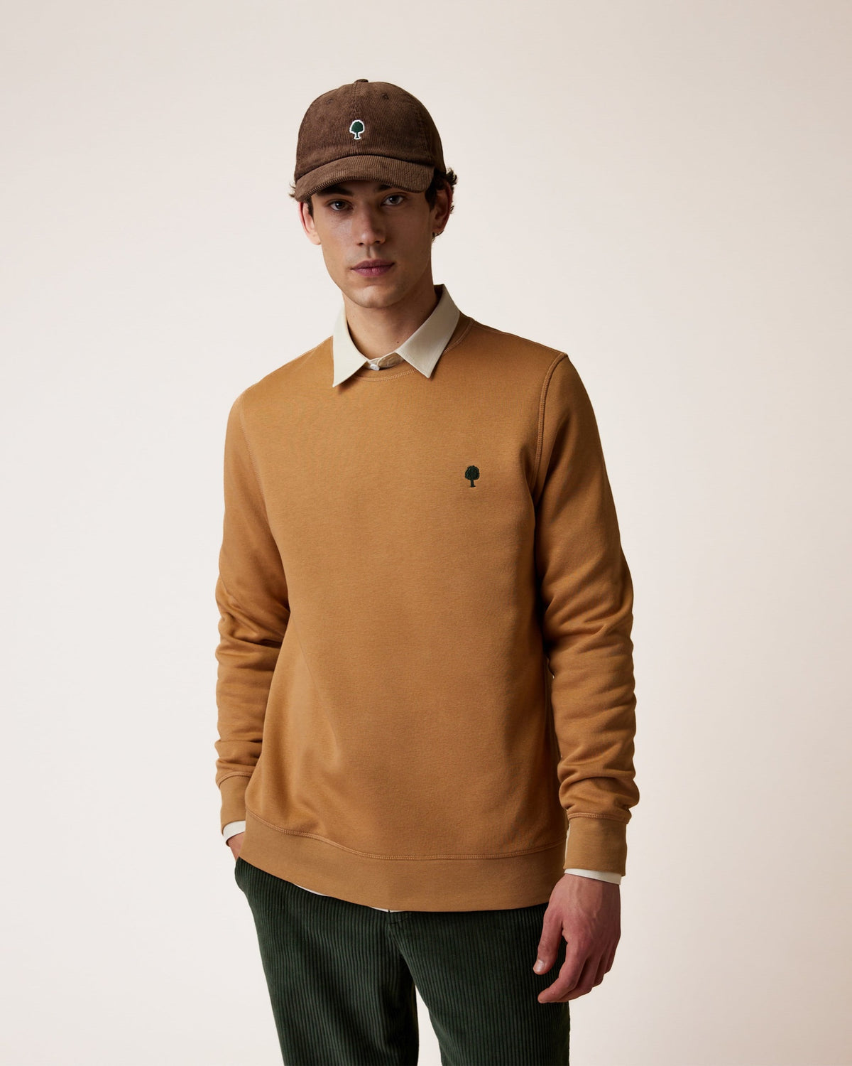 FAGUO DONZY Sweat col rond — Camel