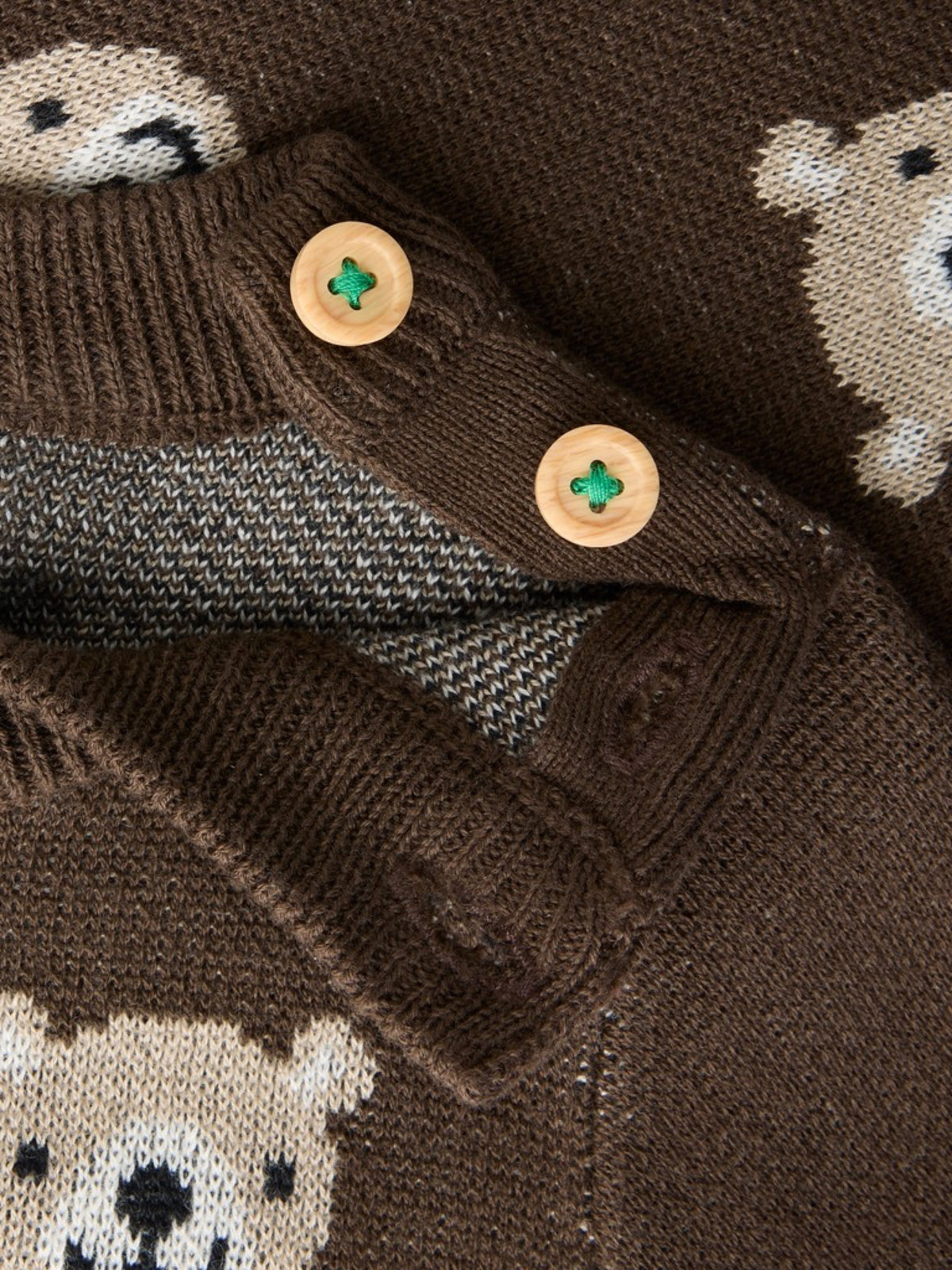 NBMNEIL Pull bébé en maille à oursons — name it — Chocolate Brown — autre vue 3 | Appart 17 Bruxelles
