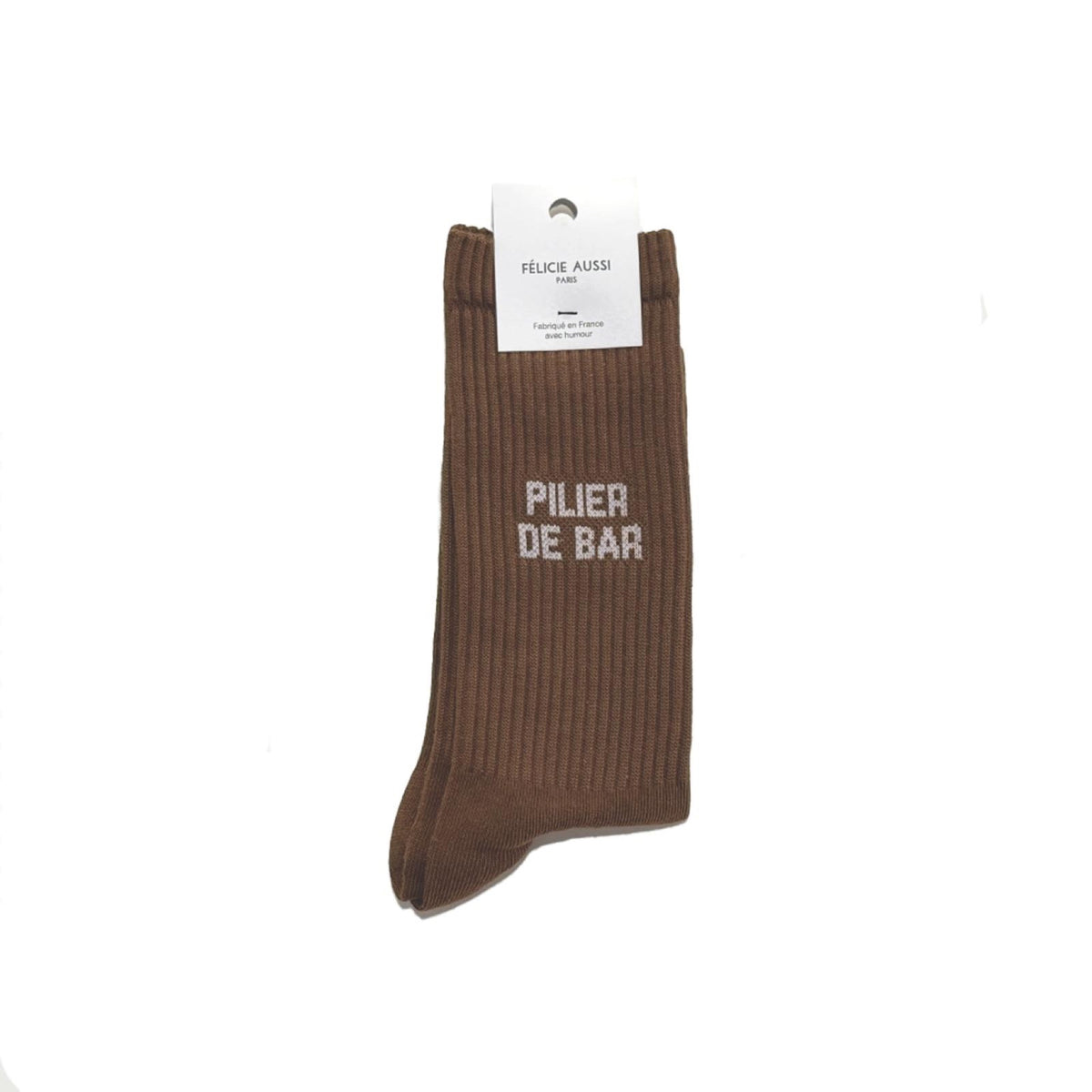 Félicie Aussi Chaussettes « Pilier de bar » — Felicie Aussi — Marron — photo produit | Appart 17 Bruxelles