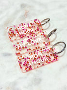 MON AMOUR - MY LOVE Porte-clés à paillettes Plus de Love