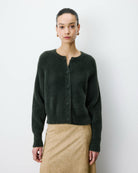 Aleron Cardigan en maille duveteuse — Kaki — vue 2