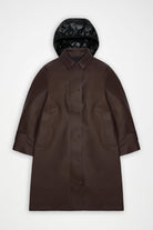 Rains NARA Long W Jacket Imperméable long cintré à capuche amovible — Rains — Bark — packshot 8 | Appart 17 Bruxelles