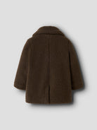 NMFNALO Manteau long en teddy fille — Lil' Atelier — Dark Earth — autre vue 2 | Appart 17 Bruxelles
