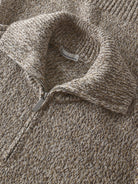 Quarter Zip Sweater — Brown Multi — vue 6