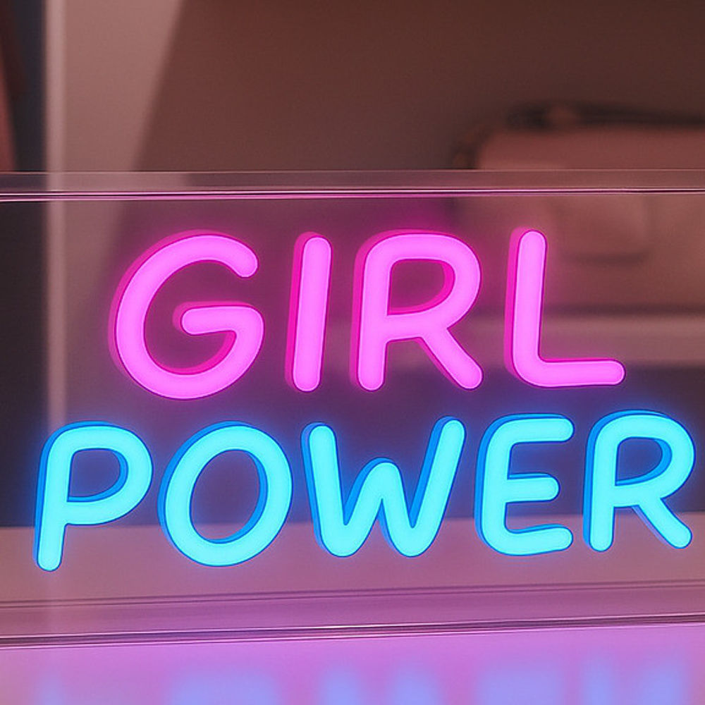 Enseigne néon LED Girl Power - décoration lumineuse féministe