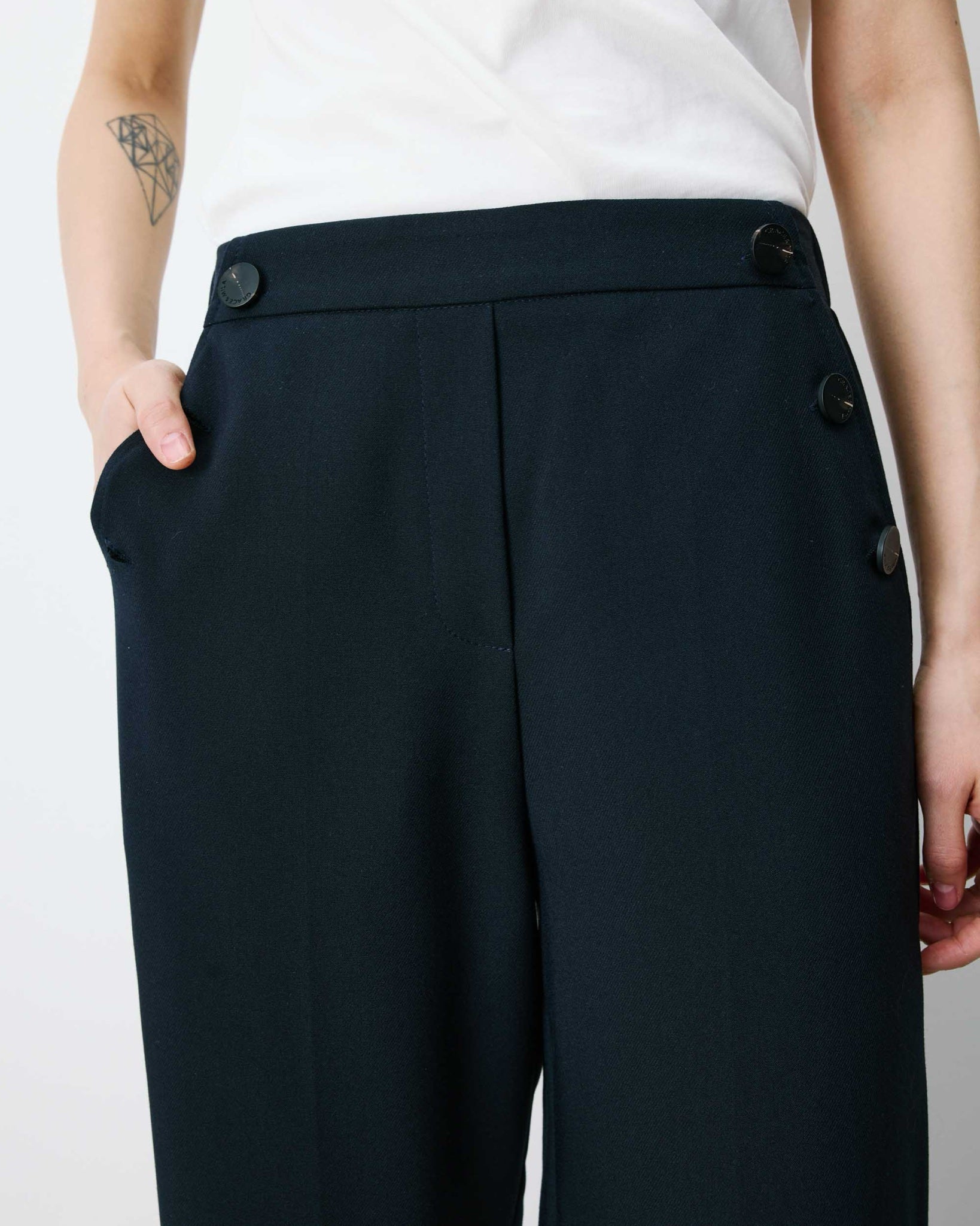Alexander Pantalon large à pont — Marine — vue 5