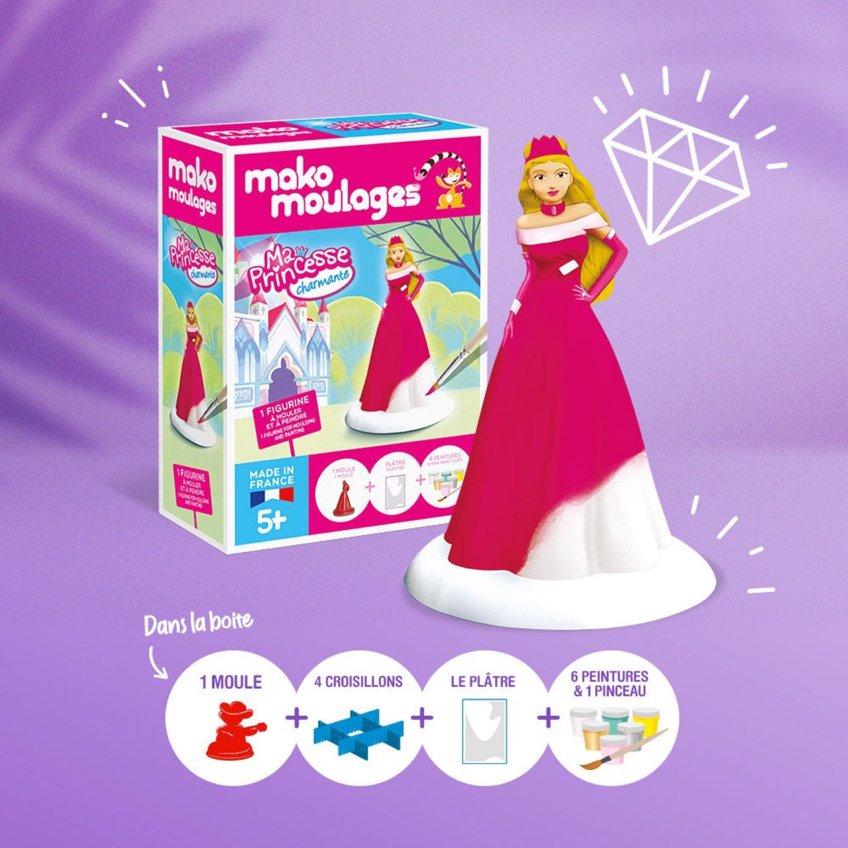 Kit de moulage Princesse charmante — mako moulages — Princesse Charmante — autre vue 2 | Appart 17 Bruxelles