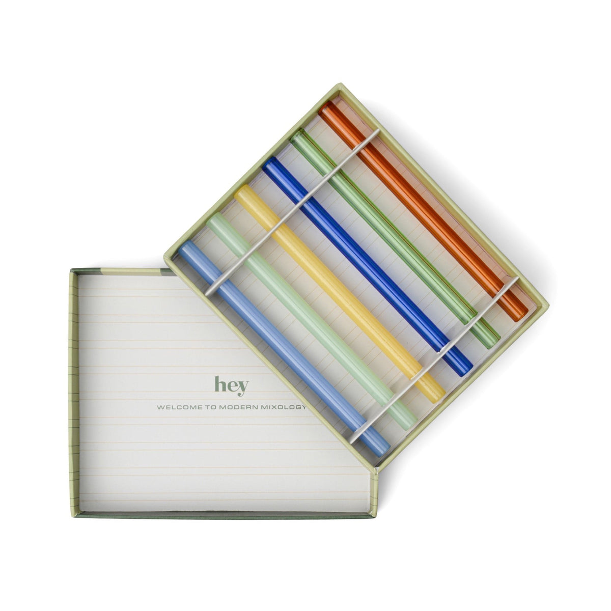 Here's How The Whistler Pailles en verre borosilicate colorées, set de 6 — Here's How — Multicolore — packshot 2 | Appart 17 Bruxelles
