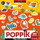 Premiers stickers dès 2 ans, 6 cartes + 100 stickers — Poppik — Dinosaures — packshot | Appart 17 Bruxelles