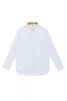 Chemise rayée Carli à poignets contrastés — Écru et bleu — vue 8