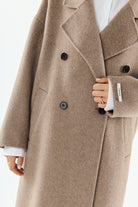 MURIEL Manteau long croisé — Taupe — vue 4