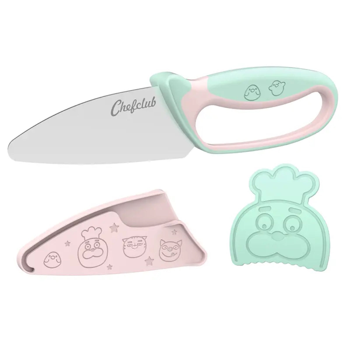 Couteau de cuisine pour enfant avec protège-doigts — Chefclub Kids — Pastel — autre vue 2 | Appart 17 Bruxelles