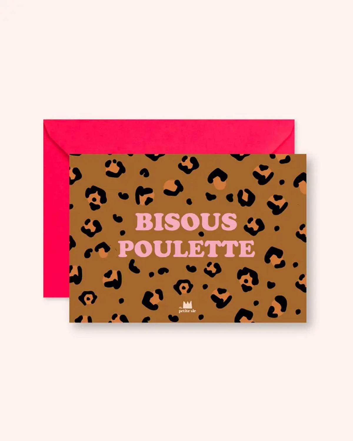 Carte d'amour illustrée Amor, Kiss Kiss, Bisous — Ma Petite Vie — Bisous Poulette — packshot | Appart 17 Bruxelles