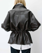 Auburn Veste en simili-cuir — Chocolat — vue 7