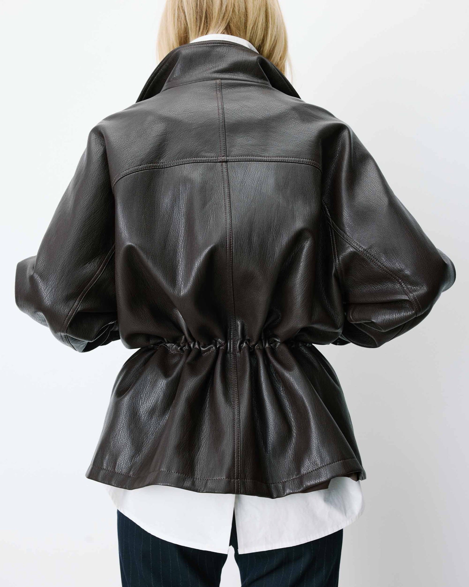 Auburn Veste en simili-cuir — Chocolat — vue 7