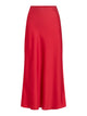 VIELLETTE Jupe midi en satin, taille haute élastiquée — VILA — Savvy Red — packshot | Appart 17 Bruxelles